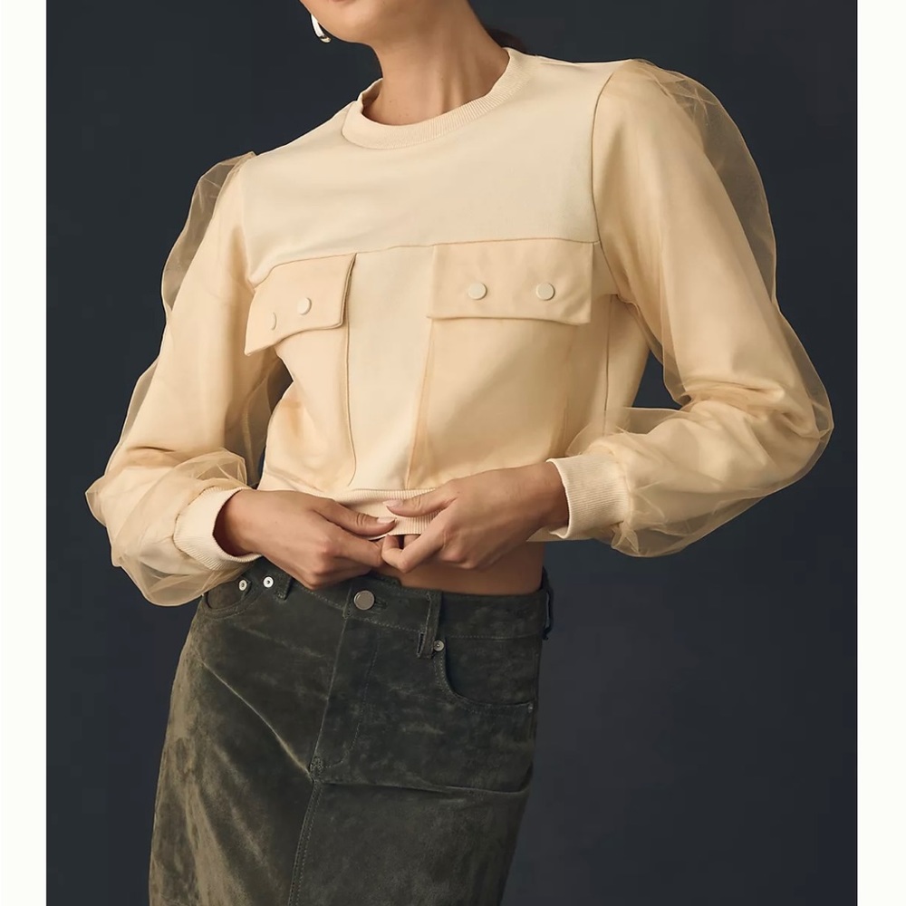 By Anthropologie Utility Pocket Pullover NWOT